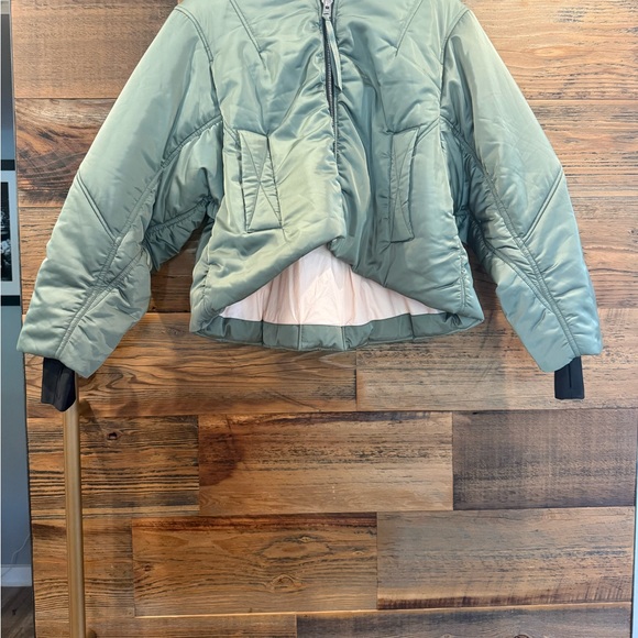 Shoreditch Ski Club NWT Olive Green Bomber Jacket for Women - Picture 3 of 9